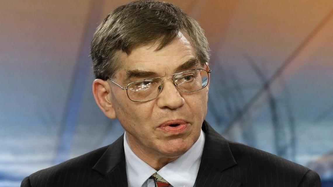 Libertarian Party Senate candidate Sean Haugh speaks during a live televised debate at WECT studios in Wilmington, N.C. on Thursday, Oct. 9, 2014.