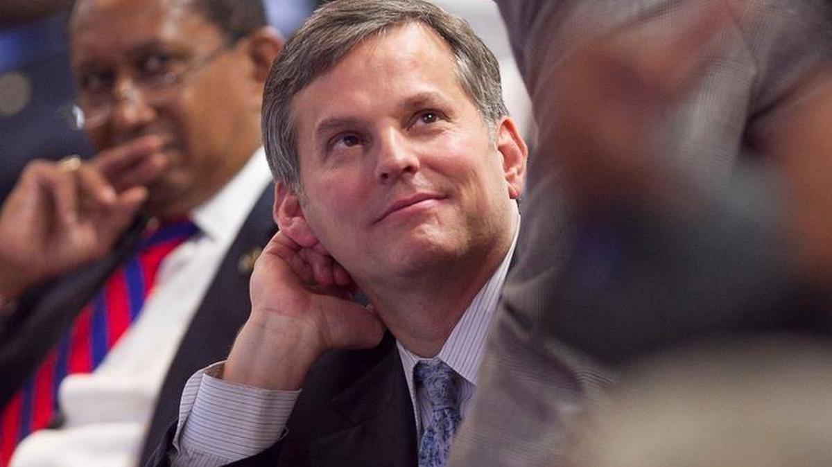 Then-Sen. Josh Stein listens to Sen. Jerry Tillman of Archdale during debate of House Bill 1050, omnibus tax law changes, in the state Senate on Wednesday, May 28, 2014 in Raleigh.