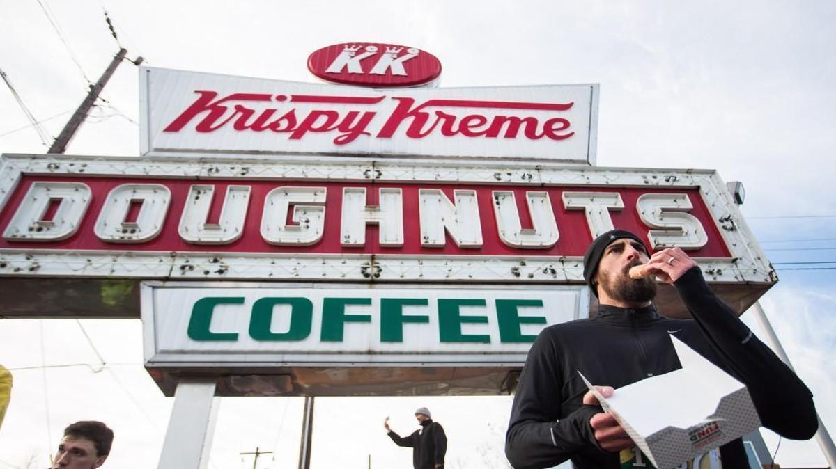 Krispy Kreme, which has a store on Person Street in Raleigh, is celebrating its 87th birthday.