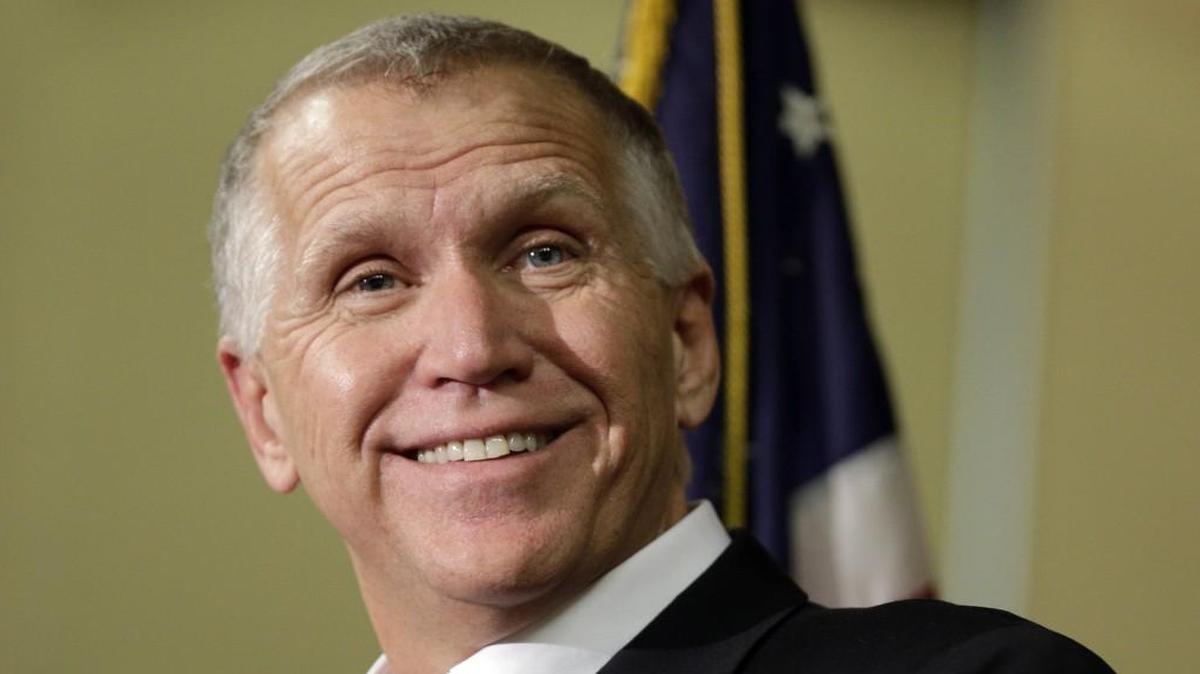 U.S. Sen.-elect Thom Tillis, R-N.C., smiles as he answers a question from the media during a news conference in Charlotte, N.C., Wednesday, Nov. 5, 2014.