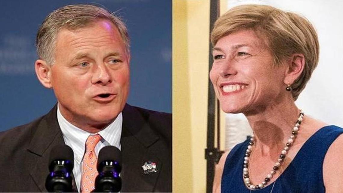 U.S. Sen. Richard Burr, left, and Deborah Ross