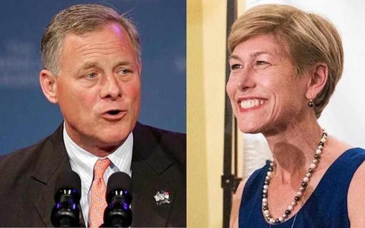 U.S. Sen. Richard Burr, left, and Deborah Ross
