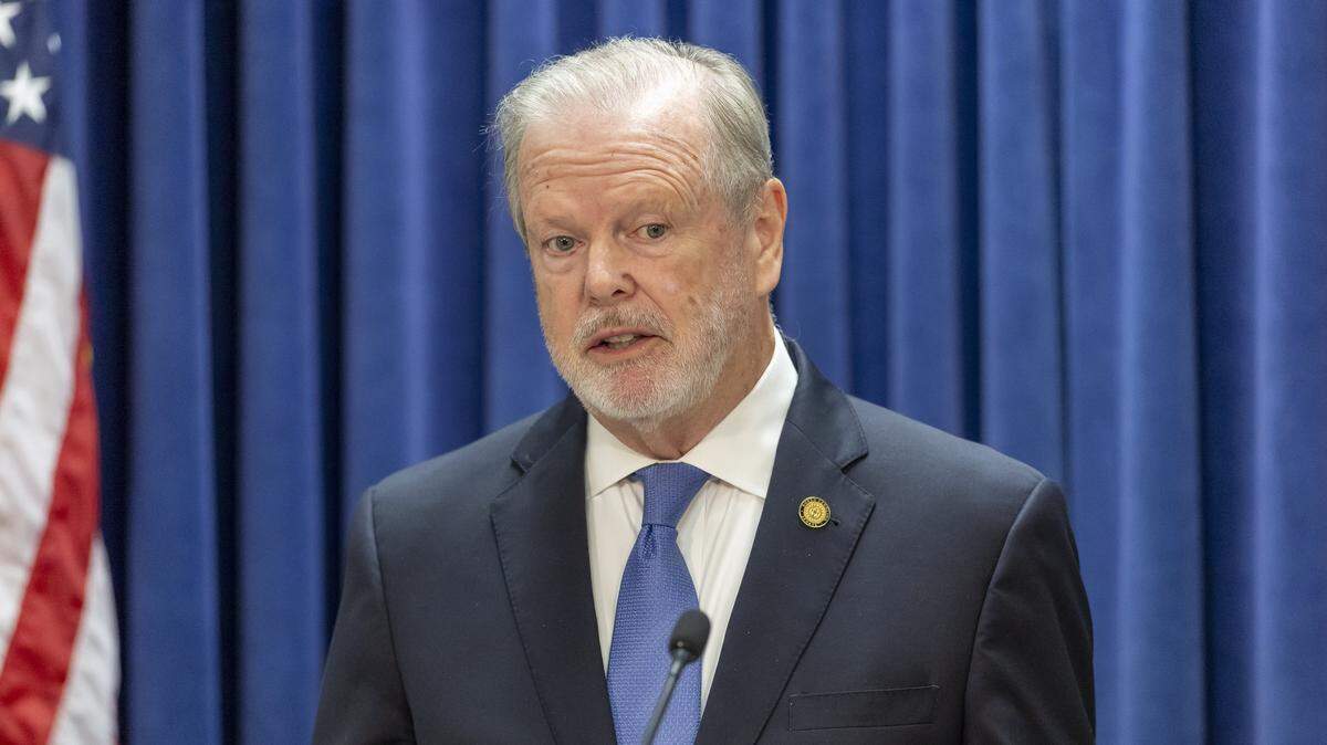 North Carolina Senator Phil Berger addresses the murder of Iryna Zarutska in Charlotte, N.C., during a press briefing on Thursday, September 11, 2025 at the General Assembly in Raleigh, N.C. Zarutska was killed on August 22, 2025 aboard Charlotte’s Lynx light rail.