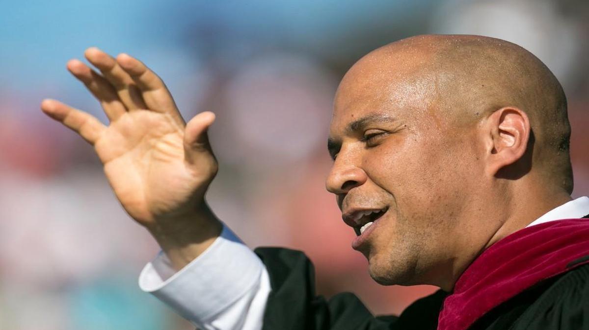 Sen. Cory Booker, pictured in this 2016 file photo at N.C. Central University in Durham; will be in North Carolina on Saturday, Oct. 24, 2020 to campaign for Biden-Harris.