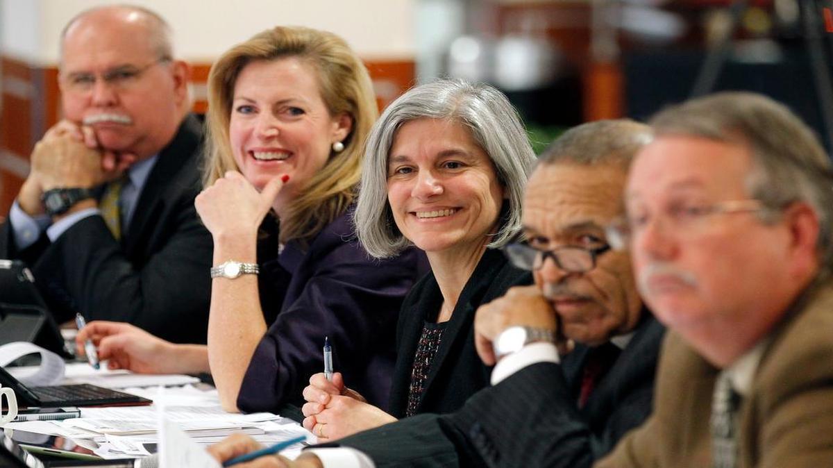 
Wake County Commissioners held a joint meeting with the school board in January. Under legislation that passed the Senate Wednesday, the two boards couldn’t sue each other in a budget dispute.
