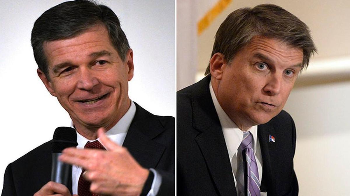 North Carolina Attorney General, Roy Cooper and Republican incumbent Pat McCrory.