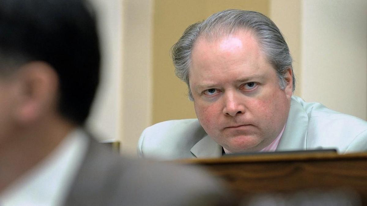 Congressman George Holding (R-NC) looks on during a Foreign Affairs Joint Subcommittee hearing on April 11, 2013 in Washington, DC.