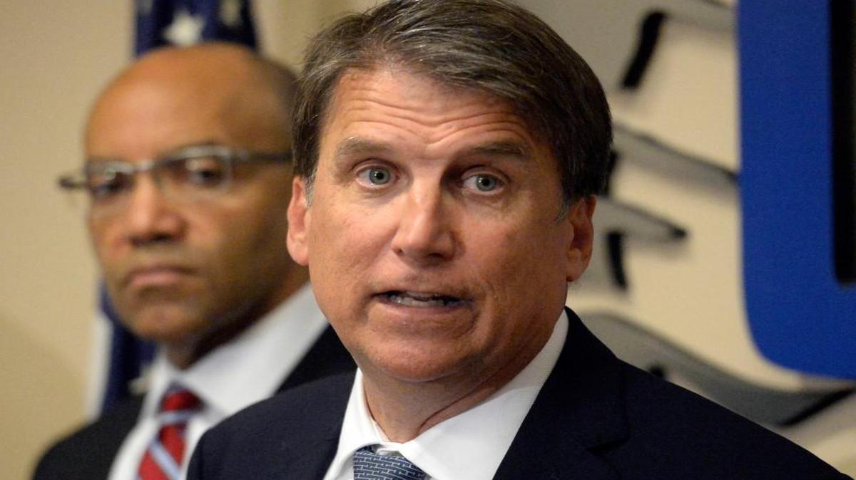 Gov. Pat McCrory addresses the media during a news conference at Charlotte-Mecklenburg Police Department headquarters on Thursday, September 22, 2016.