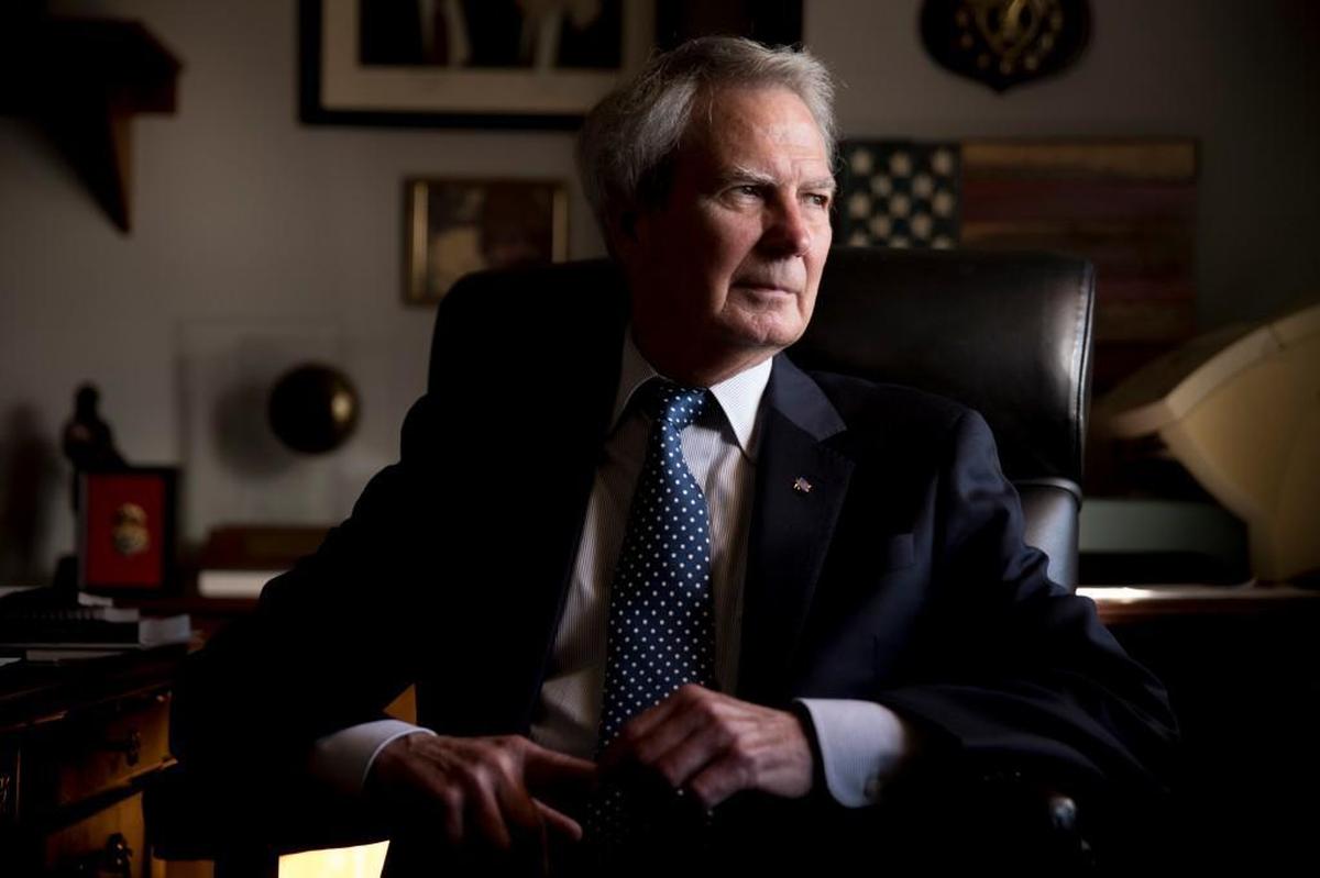 Rep. Walter Jones, R-N.C. poses for a portrait in his office on Capitol Hill, Oct. 25, 2017, in Washington.