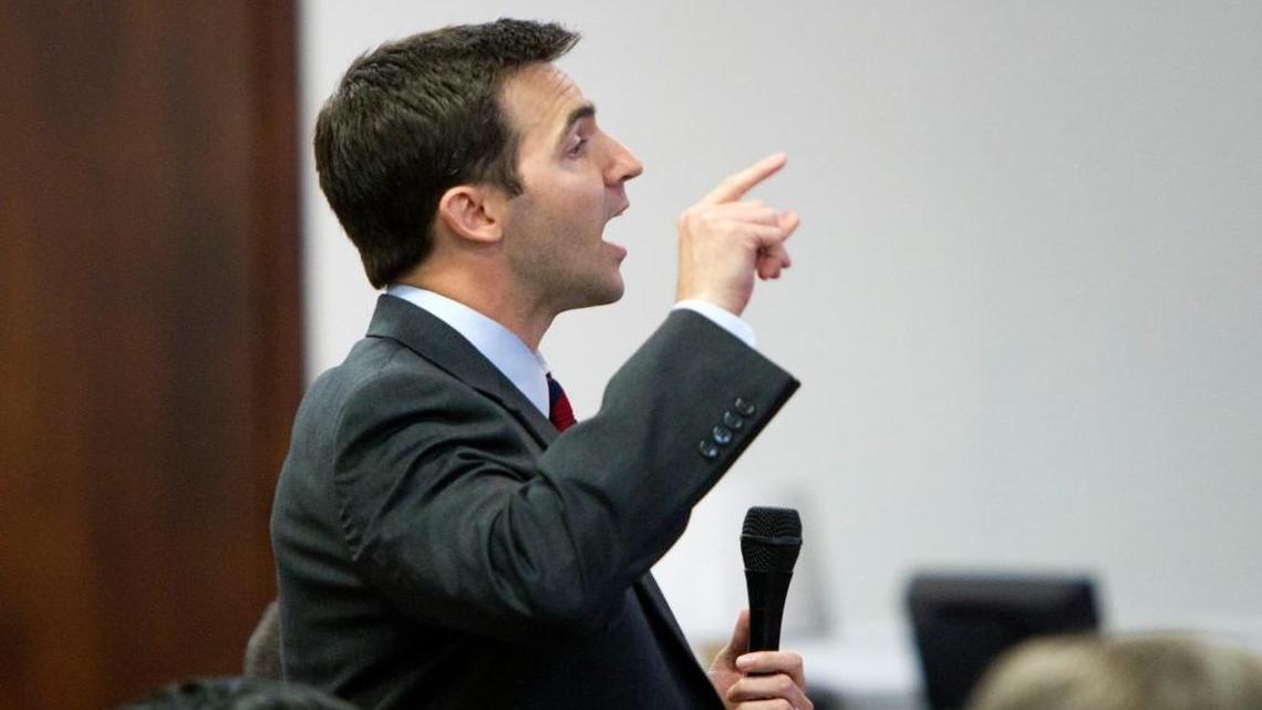 Sen. Jeff Jackson during the Senate session at the legislature on July 31, 2014.