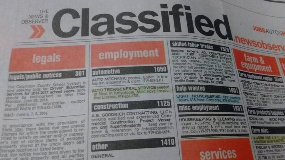 A pair of new bills would allow local governments and attorneys to publish public and legal notices on the county’s website, rather than in a newspaper as required under current law.