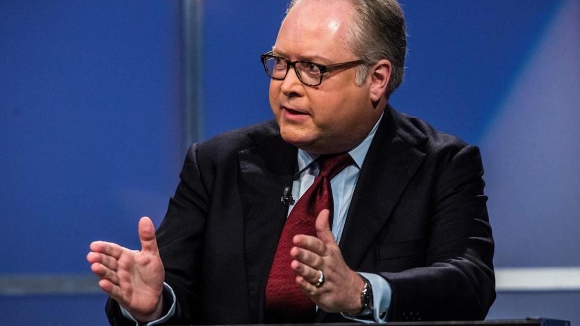 In a May 19, 2016, file photo, Rep. George Holding speaks during a 2nd Congressional District Republican primary debate in Raleigh.