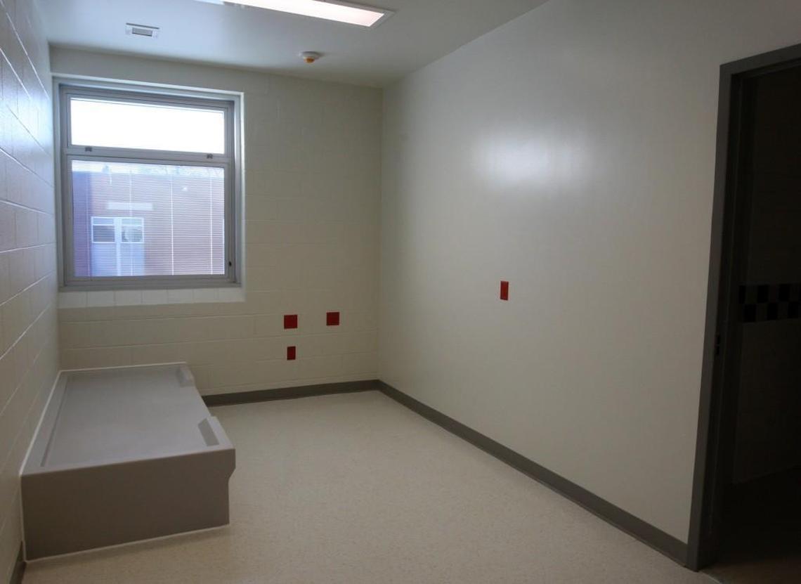 One of the patient rooms at Central Regional Hospital before it opened.