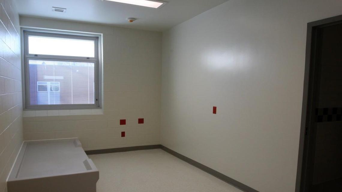 One of the patient rooms at Central Regional Hospital before it opened.