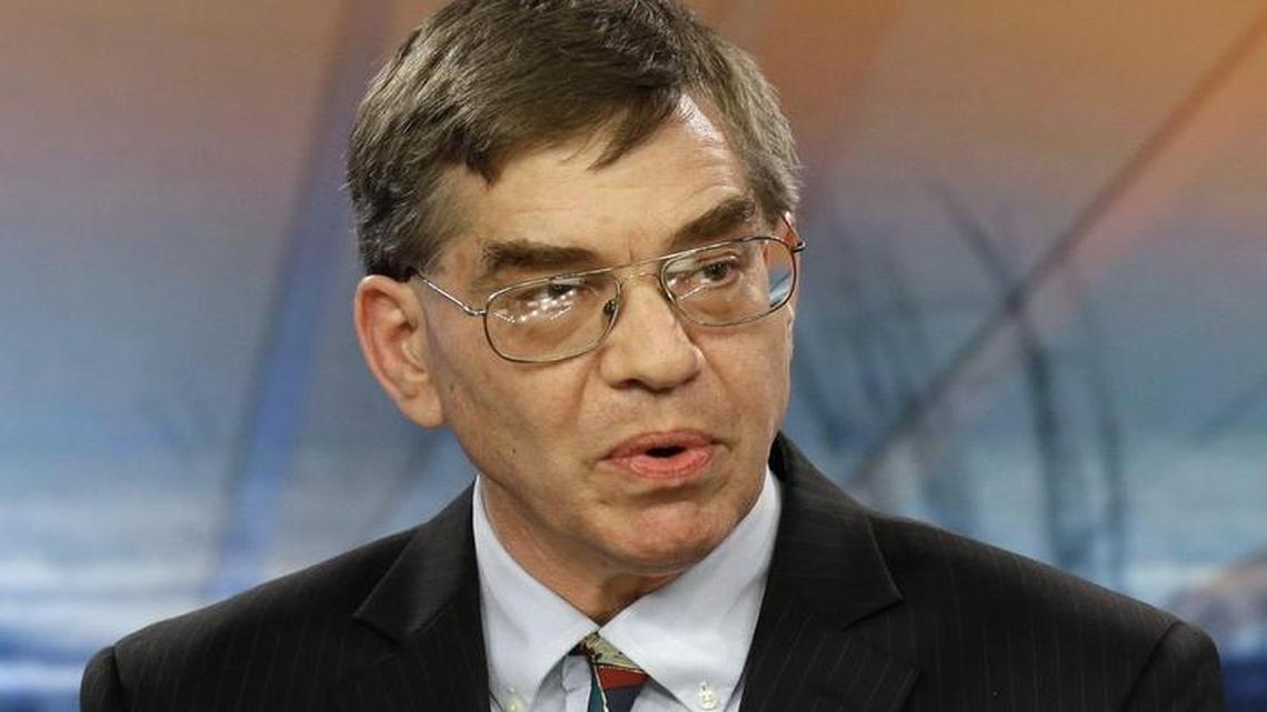 Libertarian Party Senate candidate Sean Haugh speaks during a live televised debate at WECT studios in Wilmington, N.C. on Thursday, Oct. 9, 2014.