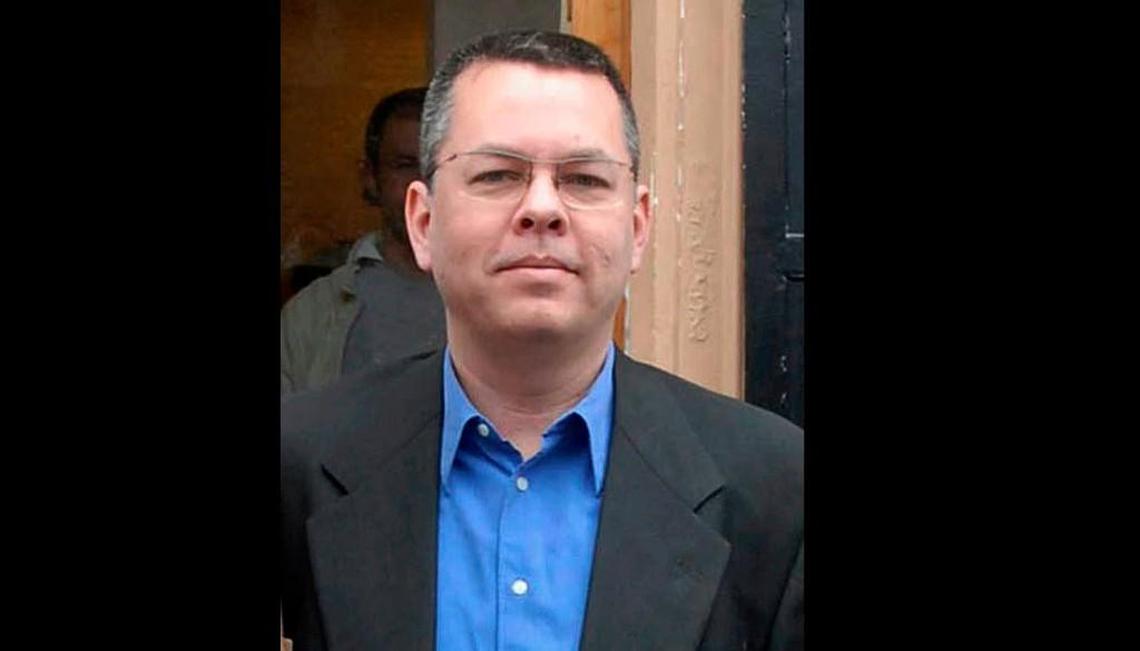 In this undated file photo, Andrew Brunson, an American pastor, stands in Izmir, Turkey.