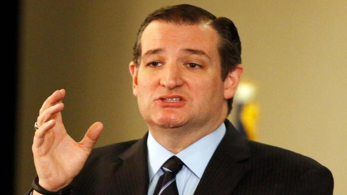 
Sen. Ted Cruz, R-Texas, gives a speech in Raleigh on April 13, 2015. Cruz spoke in Raleigh again on Saturday, June 6, at the N.C. GOP Convention.
