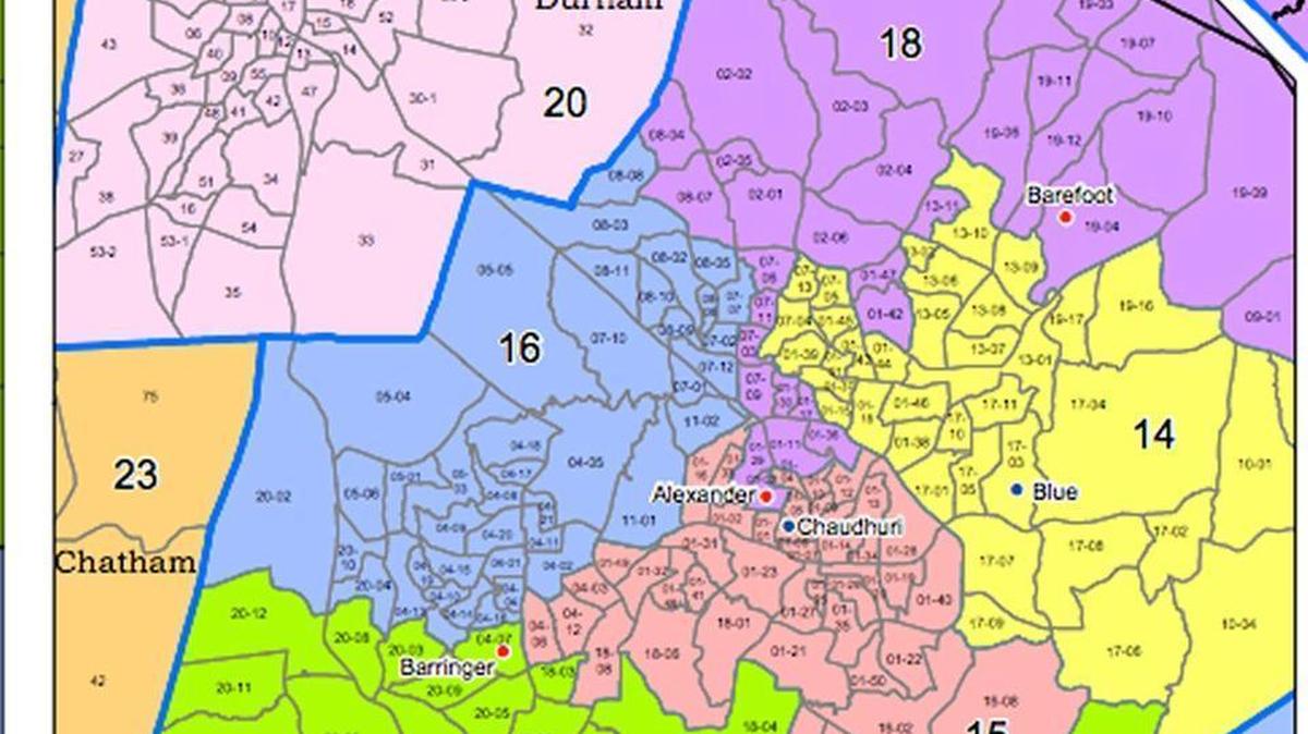 From the proposed 2017 NC Senate map