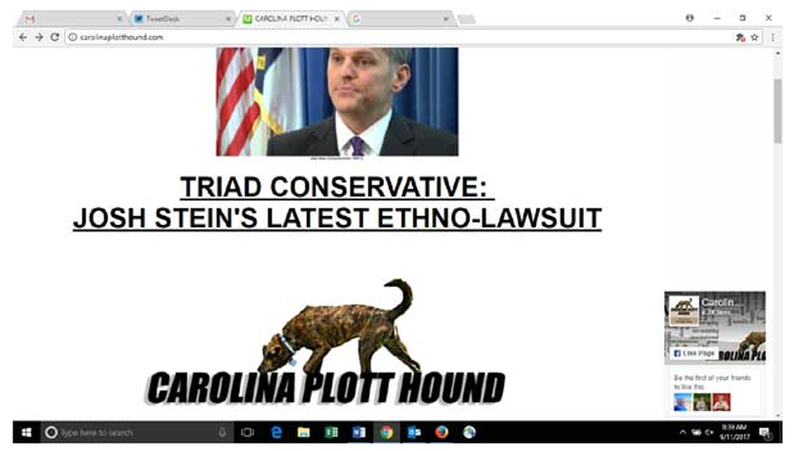 A screenshot of the Carolina Plott Hound website