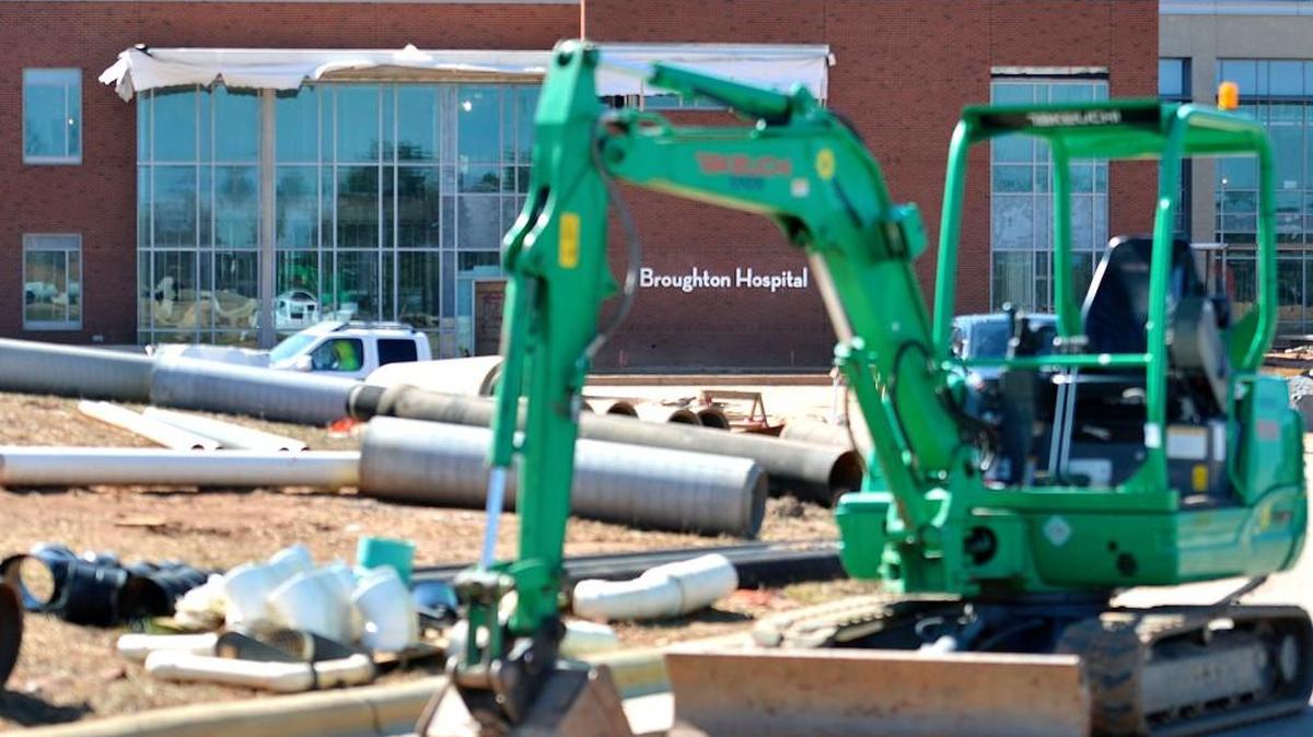 Construction continued at the site of the old Broughton Hospital, which is still operating, on March 16, 2017.