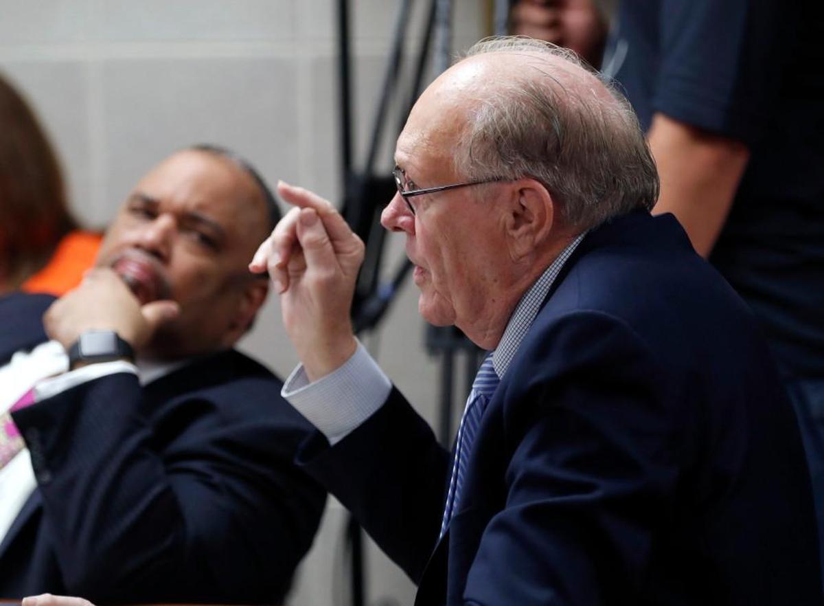 NC Sen. Jerry Tillman, right, has proposed a bill to pay teachers to carry guns in schools.