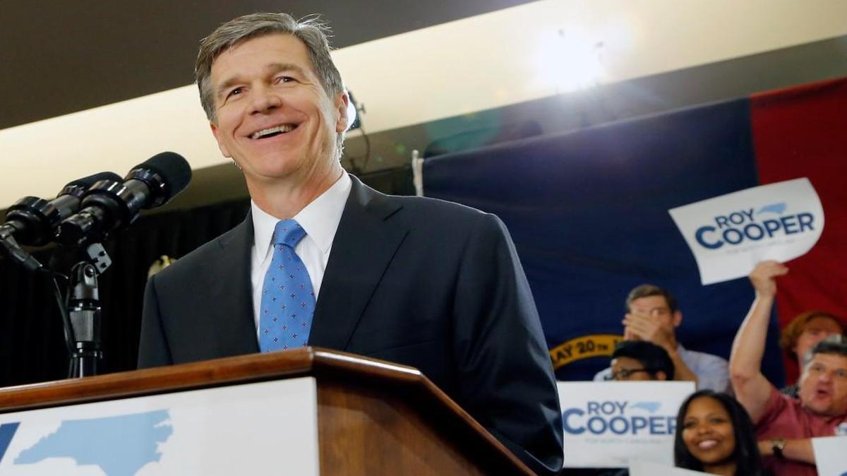 Roy Cooper announces he is running for Governor at an event at Nash Community College in Rocky Mount, NC on Oct. 12, 2015.