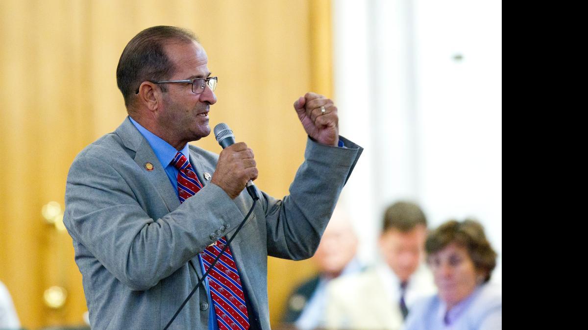 
Rep. Michael Speciale speaks on the House floor in 2014. He said Gov. Pat McCrory’s critique of the legislature is “borne of ignorance.”
