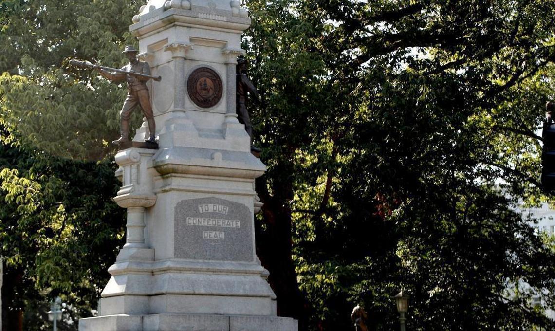 The monument to Confederate soldiers stands on the N.C. Capitol grounds in Raleigh.