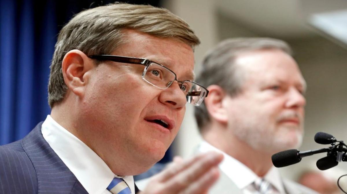 House Speaker Tim Moore, left, is among the Domecast panel’s nominees for “Headliner of the Year.”