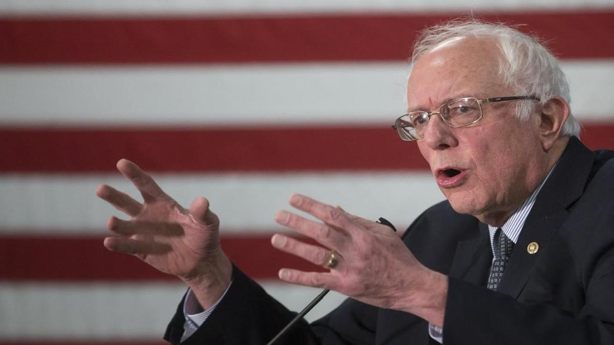 Democratic presidential candidate, Sen. Bernie Sanders, I-Vt., speaks during a campaign stop at Bedford High School, Friday, Jan. 22, 2016, in Bedford.