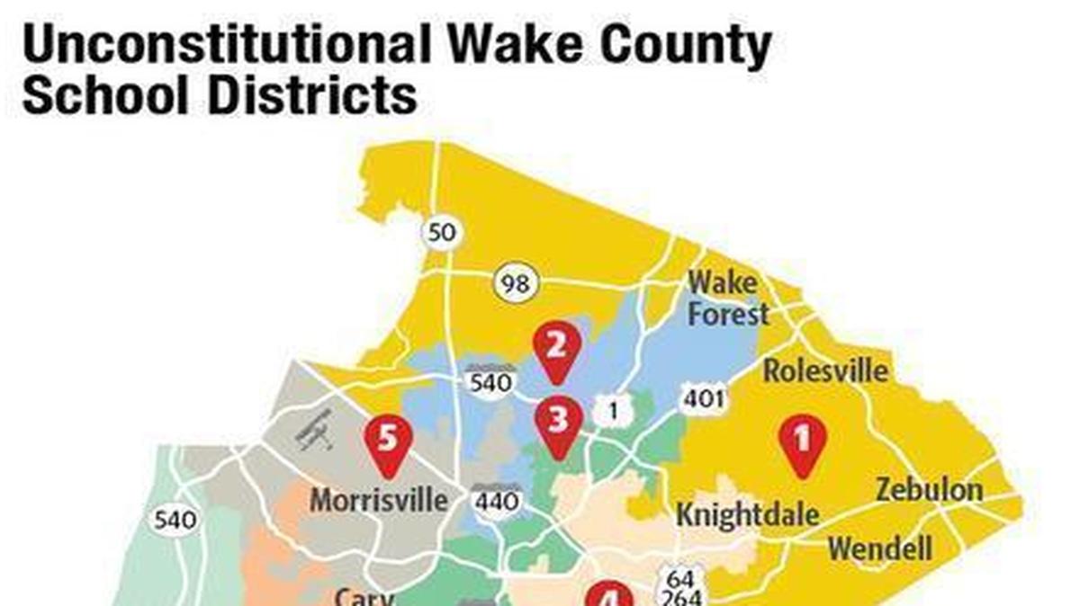 Wake County school board and government maps were ruled unconstitutional.
