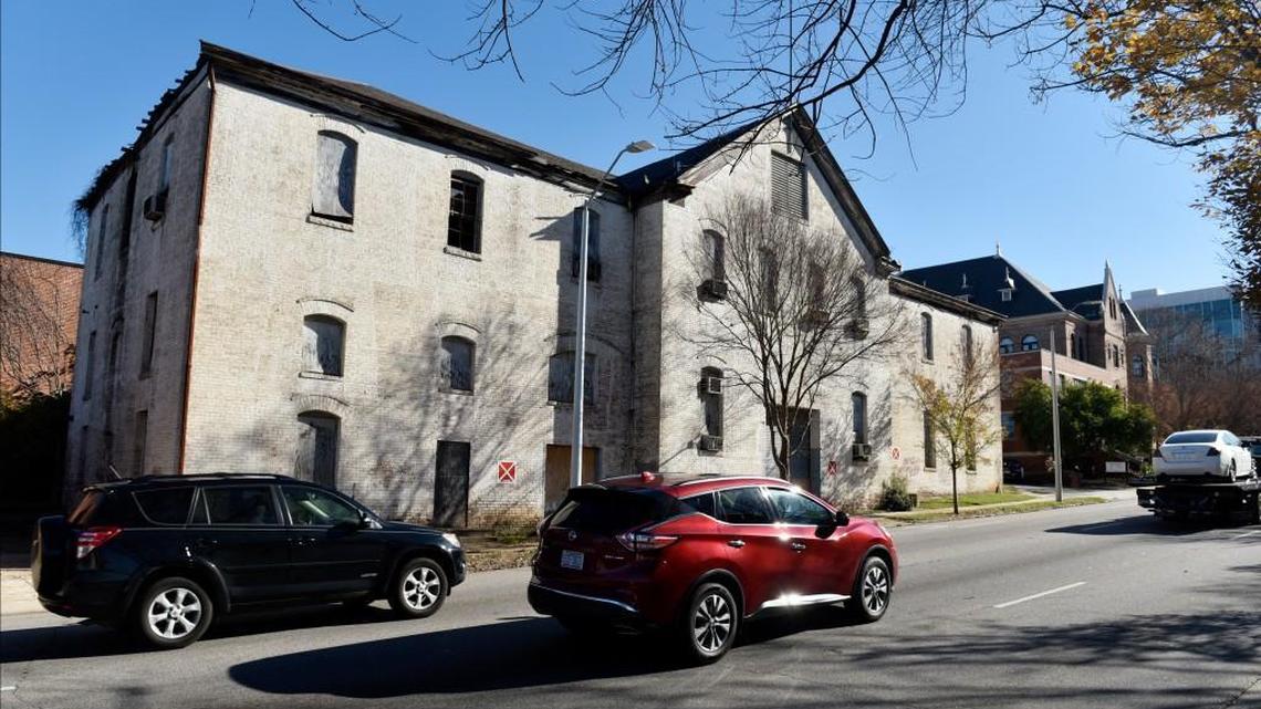 The old steam plant building on N. Dawson Street in downtown Raleigh is one of the state-owned buildings for sale on the Caswell Square property, which was one fo the five squares Raleigh was designed around.