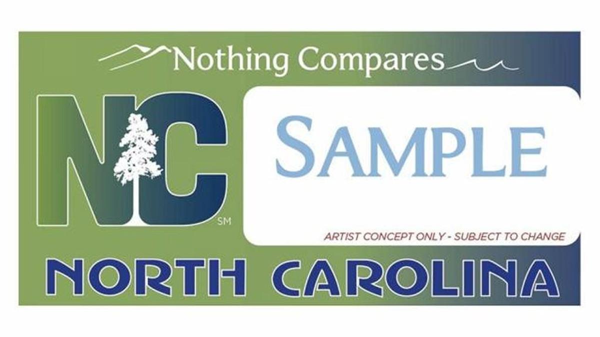 A draft version of the “Nothing Compares” North Carolina license plate.