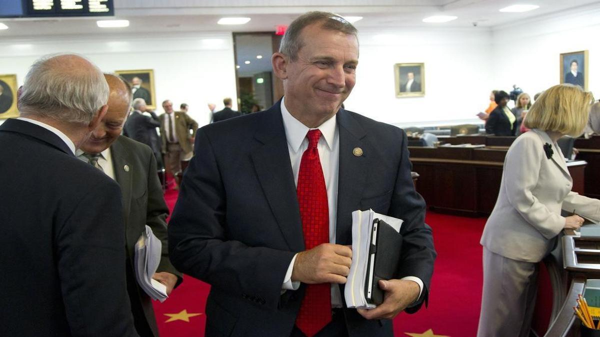 
Senate Majority Leader Harry Brown has agreed to scale back his proposal to change how sales tax revenues are distributed among counties.
