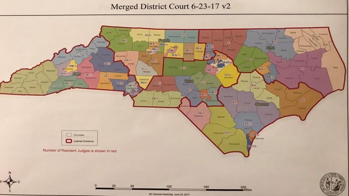 Proposed district court districts and divisions.