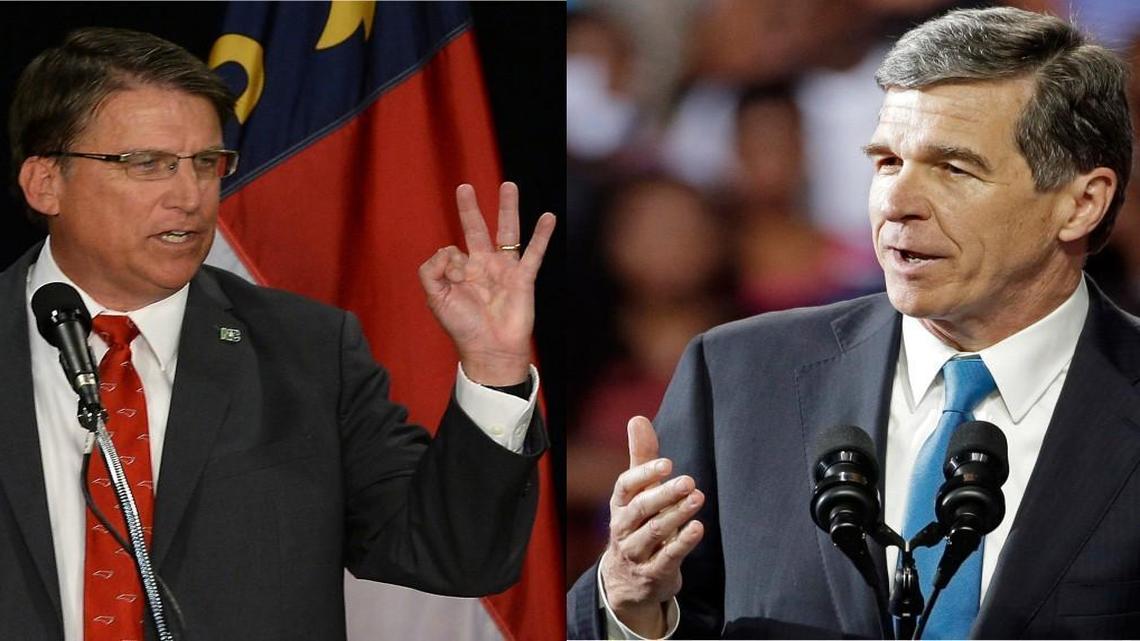 Democrat Roy Cooper, right, has continued to outraise and outspend Republican Gov. Pat McCrory in what has become the most expensive gubernatorial race in North Carolina history. Through Oct. 20, Cooper had raised $21.8 million to McCrory’s $13.9 million. Cooper had spent $21.3 million and McCrory $13.6 million in the nationÕs second costliest gubernatorial race after Missouri.