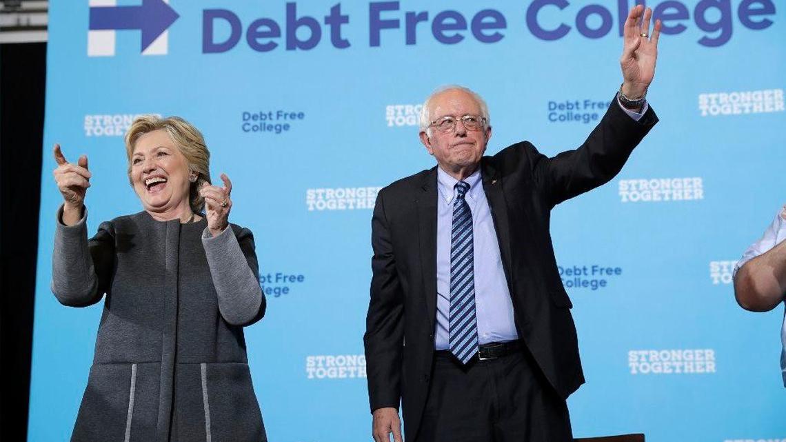 Hillary Clinton and Bernie Sanders