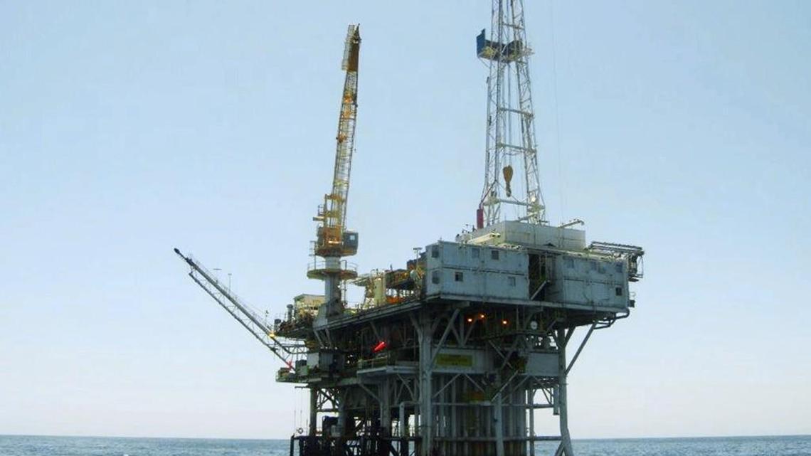 U.S. Secretary of the Interior David Bernhardt said there is very little chance of seismic testing moving forward off of the N.C. coast while offshore drilling moratoriums are in place. This photo shows Platform Holly, an oil drilling rig in the Santa Barbara Channel offshore of the city of Goleta, California.