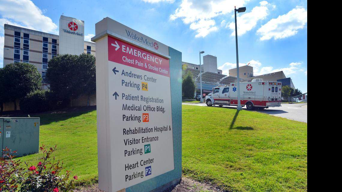 
An ambulance arrives at the Emergency Room at WakeMed off of New Bern Avenue in 2013.
