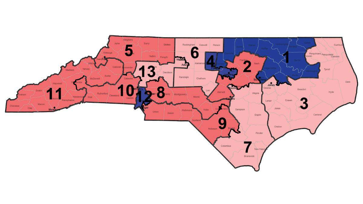 Enacted 2016 congressional districts.