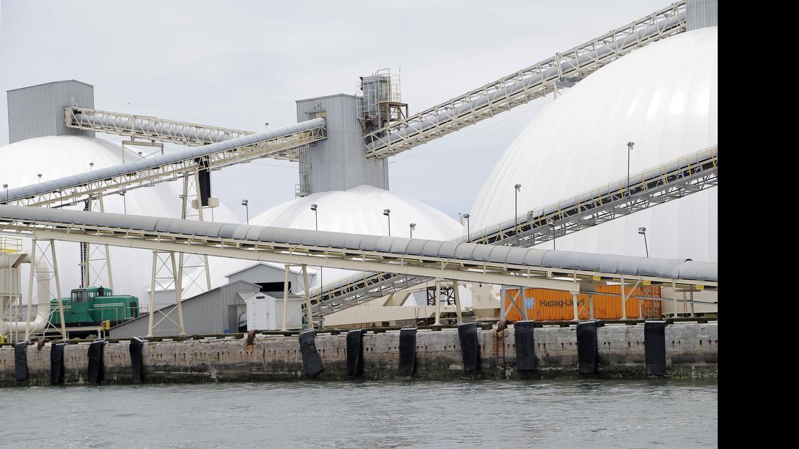 
Bulk materials handling facilities at the State Port in Morehead City.
