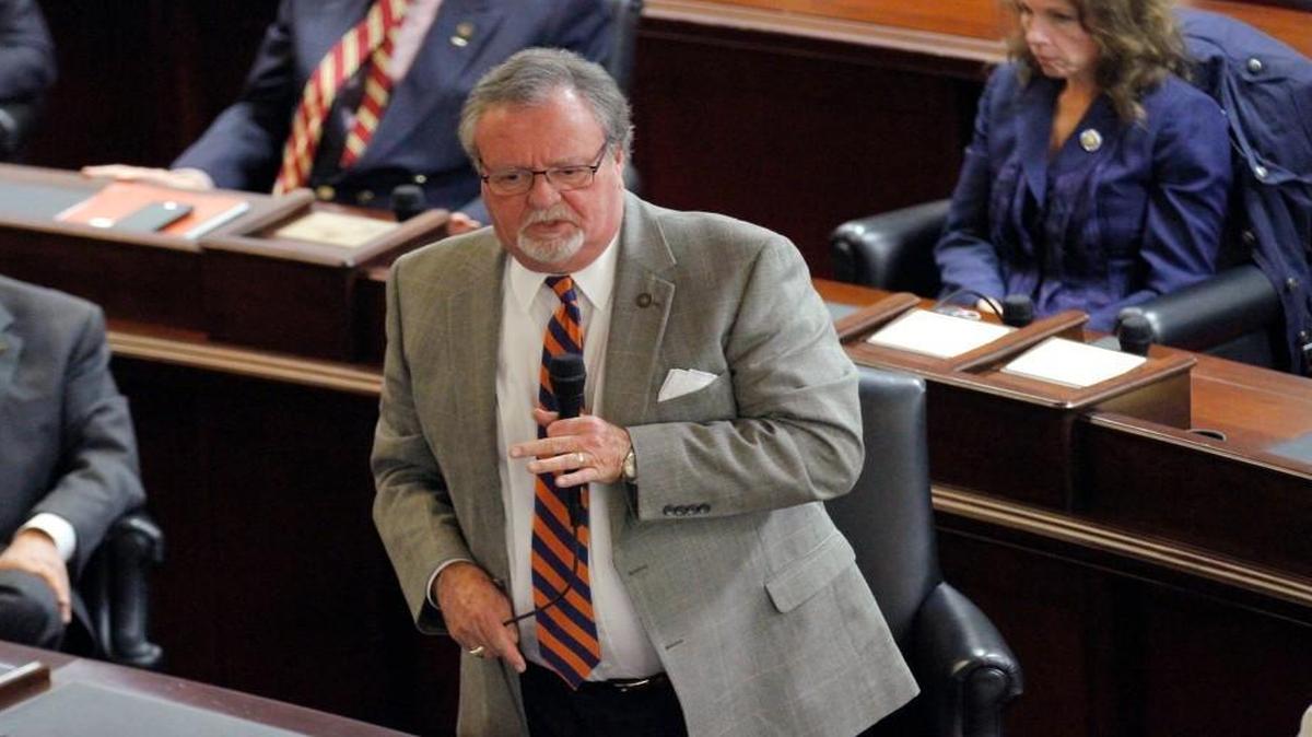 N.C. Sen. Tommy Tucker (Rep) speaks on the Senate floor on Dec. 21, 2016.