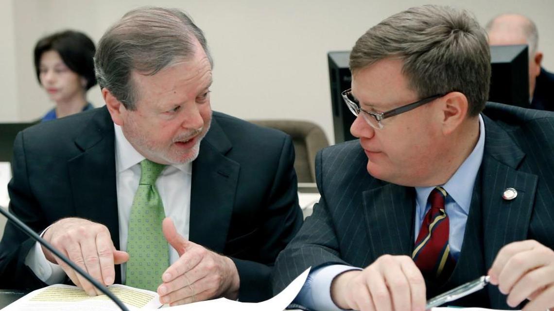 Senate leader Phil Berger, left, and House Speaker Tim Moore were the highest-compensated members of the General Assembly in 2015.