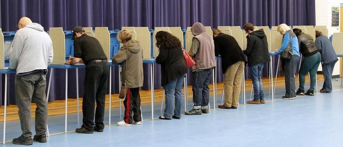This file photo shows voters casting ballots in Raleigh. In 2024, “unaffiliated” was the most popular party designation in North Carolina, accounting for nearly 37% of all registered voters.