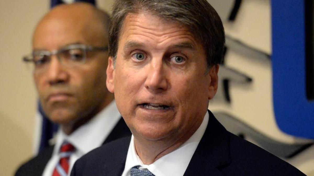 N.C. Gov. Pat McCrory addresses the media during a news conference at Charlotte-Mecklenburg Police Department headquarters in September.