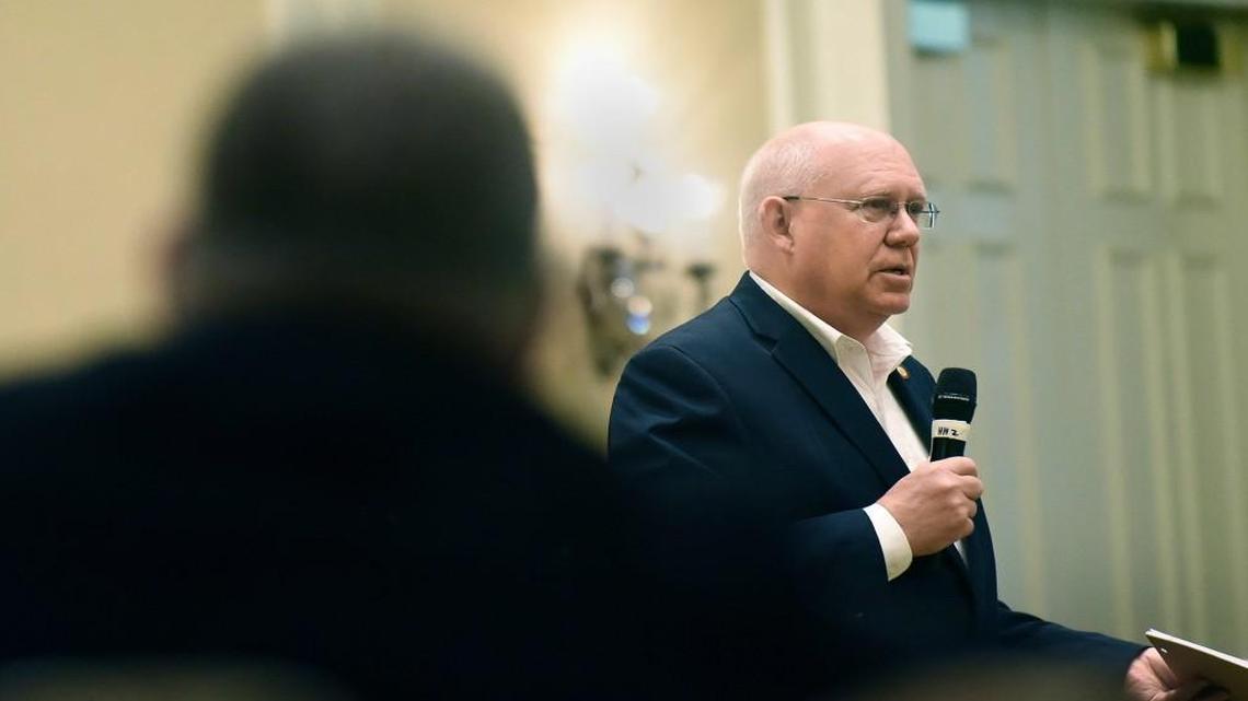 State Rep. Bill Brawley spoke at a 2016 meeting on Charlotte-Mecklenburg Schools and the south suburbs, convened after Matthews Mayor Jim Taylor started talking about splitting the district.