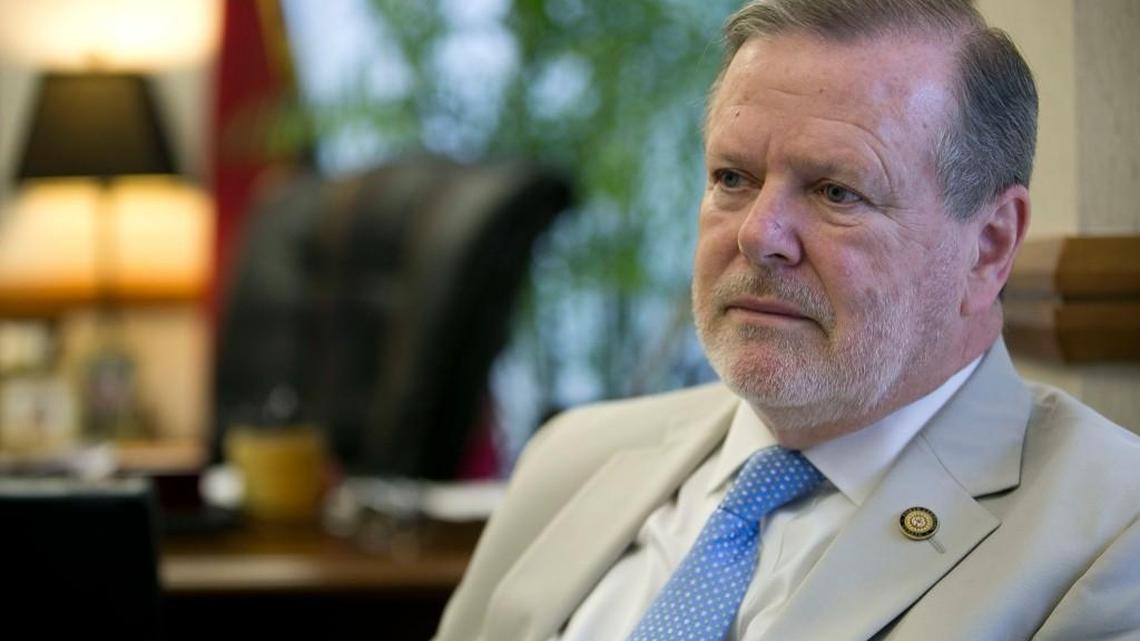 North Carolina Senate leader Phil Berger is interviewed in his office on May 23, 2017 in Raleigh.