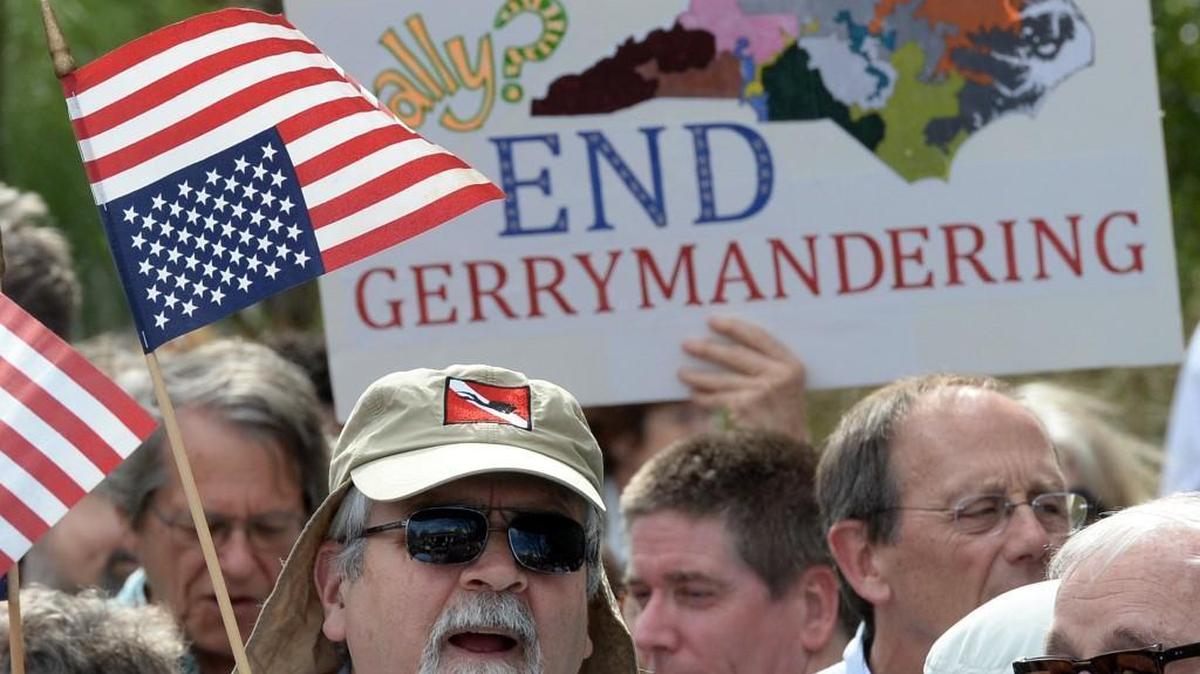 Eric Sanburg drove from Salisbury, N.C. to take part in the "Rally to End Gerrymandering" sponsored by the political action group Common Cause on March 1, 2017. The rally was on the Bicentennial Plaza in Raleigh, N.C. and drew more than 200 people.
