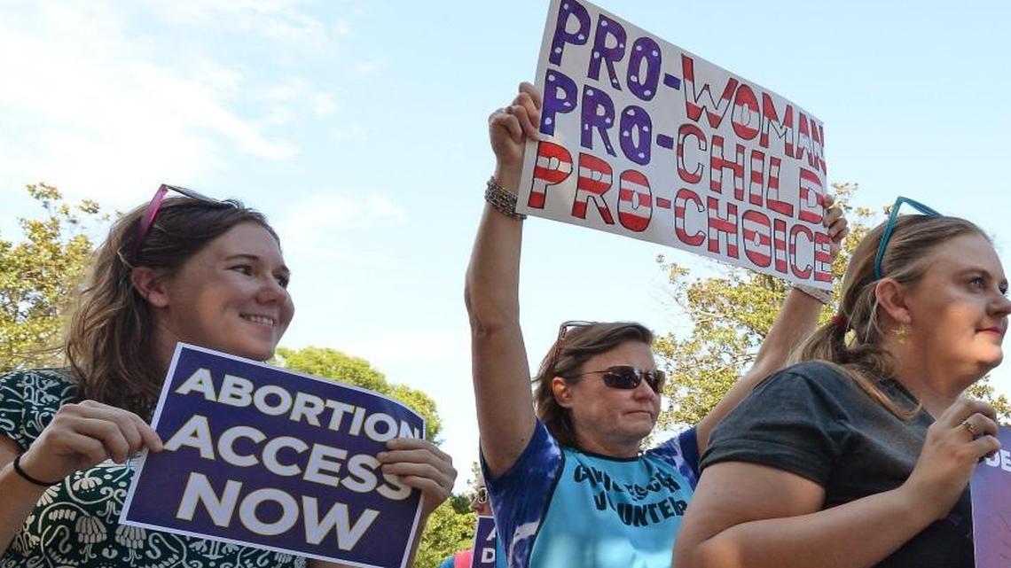 Abortion-rights demonstrators celebrate a U.S. Supreme Court ruling in 2016 that overturned a Texas law that was blamed for closing most of the abortion clinics in the state.