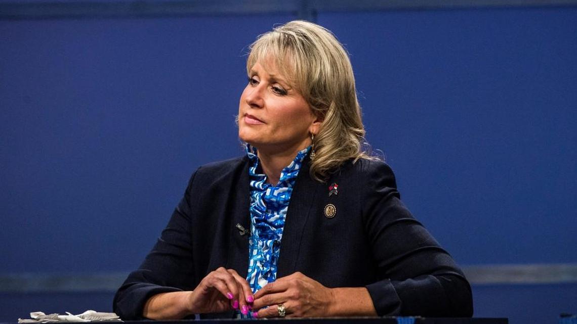 Rep. Renee Ellmers participates in a 2nd Congressional District Republican primary debate at WRAL’s studio in Raleigh on Thursday, May 19, 2016.